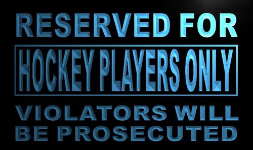 Reserved for Hockey Players only Neon Light Sign